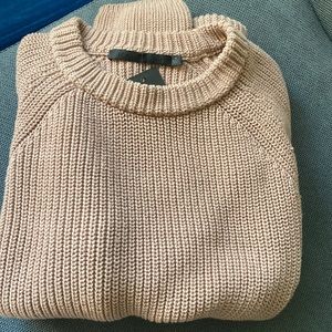 Jenni kayne bnwt cotton fisherman sweater medium Rose color